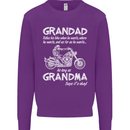 Grandad Grandma Biker Motorcycle Motorbike Mens Sweatshirt Jumper Purple