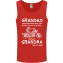 Grandad Grandma Biker Motorcycle Motorbike Mens Vest Tank Top Red