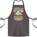Grandad Is My Favourite Funny Fathers Day Cotton Apron 100% Organic Dark Grey
