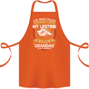 Grandad Is My Favourite Funny Fathers Day Cotton Apron 100% Organic Orange