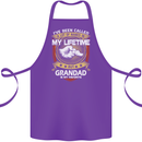 Grandad Is My Favourite Funny Fathers Day Cotton Apron 100% Organic Purple