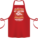 Grandad Is My Favourite Funny Fathers Day Cotton Apron 100% Organic Red