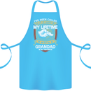 Grandad Is My Favourite Funny Fathers Day Cotton Apron 100% Organic Turquoise