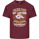 Grandad Is My Favourite Funny Fathers Day Mens Cotton T-Shirt Tee Top Maroon