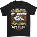 Grandad Is My Favourite Funny Fathers Day Mens T-Shirt Cotton Gildan Black