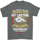 Grandad Is My Favourite Funny Fathers Day Mens T-Shirt Cotton Gildan Charcoal