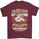 Grandad Is My Favourite Funny Fathers Day Mens T-Shirt Cotton Gildan Maroon