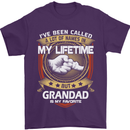 Grandad Is My Favourite Funny Fathers Day Mens T-Shirt Cotton Gildan Purple
