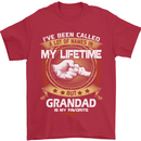 Grandad Is My Favourite Funny Fathers Day Mens T-Shirt Cotton Gildan Red