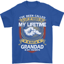 Grandad Is My Favourite Funny Fathers Day Mens T-Shirt Cotton Gildan Royal Blue