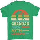 Grandad Man Myth Legend Funny Fathers Day Mens T-Shirt Cotton Gildan Irish Green