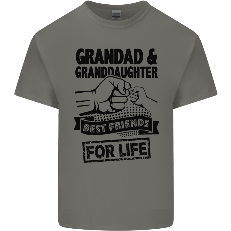 Grandad and Granddaughter Grandparent's Day Mens Cotton T-Shirt Tee Top Charcoal