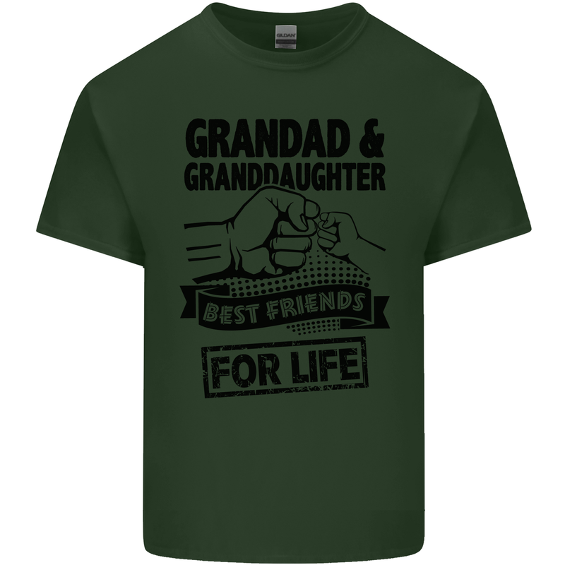 Grandad and Granddaughter Grandparent's Day Mens Cotton T-Shirt Tee Top Forest Green