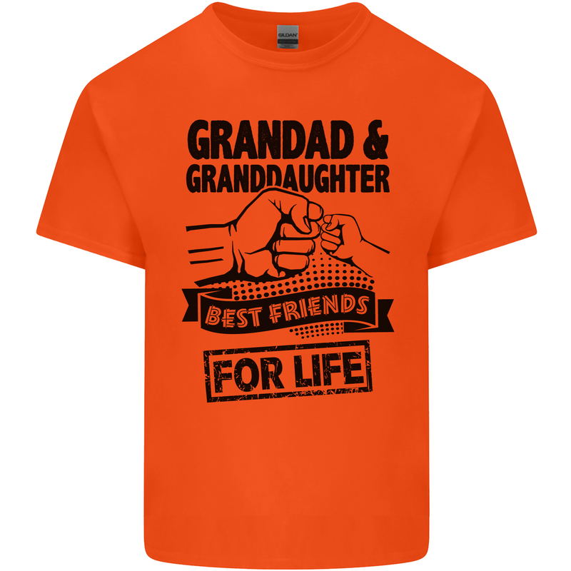 Grandad and Granddaughter Grandparent's Day Mens Cotton T-Shirt Tee Top Orange