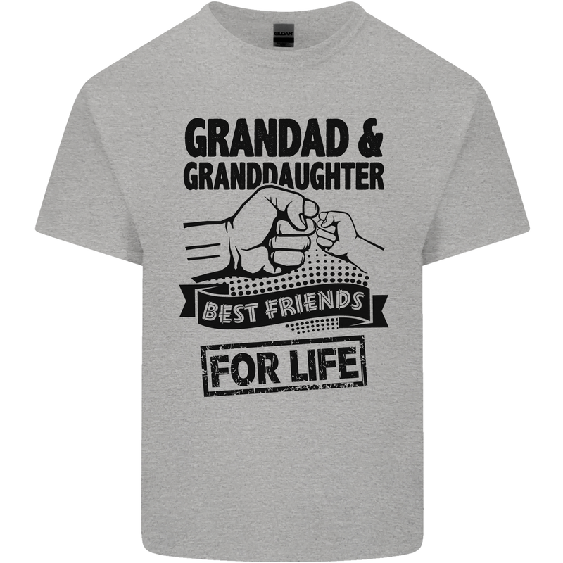 Grandad and Granddaughter Grandparent's Day Mens Cotton T-Shirt Tee Top Sports Grey