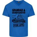 Grandad and Granddaughter Grandparent's Day Mens V-Neck Cotton T-Shirt Royal Blue