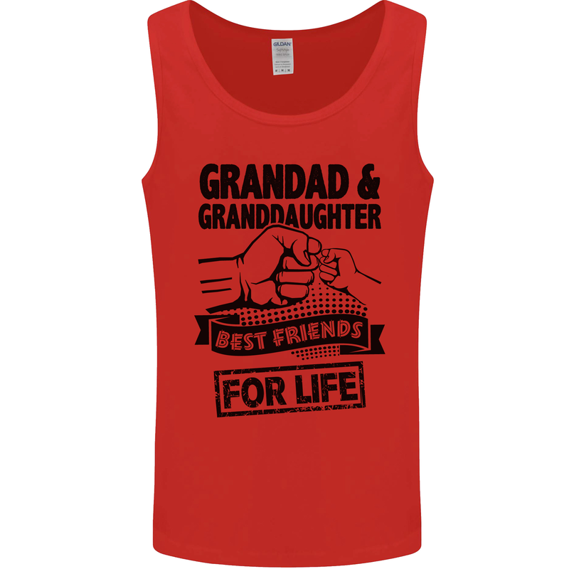 Grandad and Granddaughter Grandparent's Day Mens Vest Tank Top Red