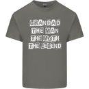 Grandad the Man Myth Legend Funny Mens Cotton T-Shirt Tee Top Charcoal