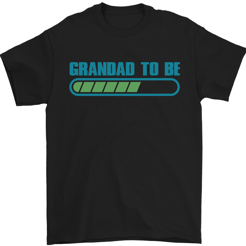 Grandad to Be Newborn Baby Grandparent Mens T-Shirt Cotton Gildan Black