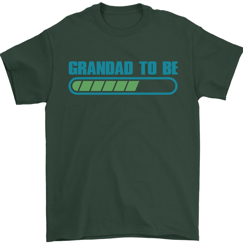 Grandad to Be Newborn Baby Grandparent Mens T-Shirt Cotton Gildan Forest Green