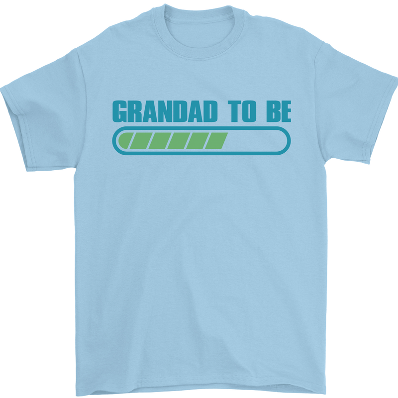 Grandad to Be Newborn Baby Grandparent Mens T-Shirt Cotton Gildan Light Blue