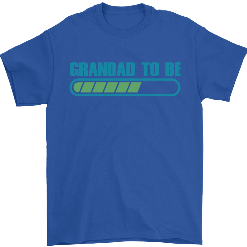 Grandad to Be Newborn Baby Grandparent Mens T-Shirt Cotton Gildan Royal Blue