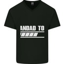 Grandad to Be Newborn Baby Grandparent Mens V-Neck Cotton T-Shirt Black