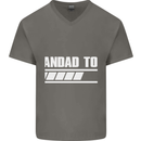 Grandad to Be Newborn Baby Grandparent Mens V-Neck Cotton T-Shirt Charcoal