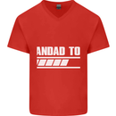 Grandad to Be Newborn Baby Grandparent Mens V-Neck Cotton T-Shirt Red