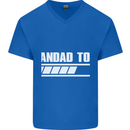 Grandad to Be Newborn Baby Grandparent Mens V-Neck Cotton T-Shirt Royal Blue