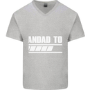 Grandad to Be Newborn Baby Grandparent Mens V-Neck Cotton T-Shirt Sports Grey