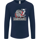 Grandpa Grandpasaurus Grandparent's Day Mens Long Sleeve T-Shirt Navy Blue