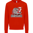 Grandpa Grandpasaurus Grandparent's Day Mens Sweatshirt Jumper Bright Red