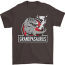 Grandpa Grandpasaurus Grandparent's Day Mens T-Shirt Cotton Gildan Dark Chocolate