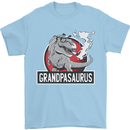 Grandpa Grandpasaurus Grandparent's Day Mens T-Shirt Cotton Gildan Light Blue