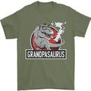 Grandpa Grandpasaurus Grandparent's Day Mens T-Shirt Cotton Gildan Military Green