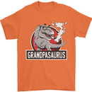 Grandpa Grandpasaurus Grandparent's Day Mens T-Shirt Cotton Gildan Orange