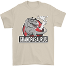 Grandpa Grandpasaurus Grandparent's Day Mens T-Shirt Cotton Gildan Sand