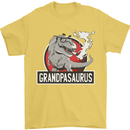 Grandpa Grandpasaurus Grandparent's Day Mens T-Shirt Cotton Gildan Yellow