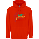 Grandparent's Day Best Grandad By Par Mens 80% Cotton Hoodie Bright Red