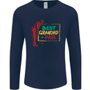 Grandparent's Day Best Grandad By Par Mens Long Sleeve T-Shirt Navy Blue