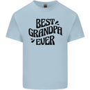 Grandparents Day Best Grandpa Ever Mens Cotton T-Shirt Tee Top Light Blue