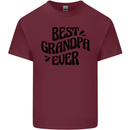 Grandparents Day Best Grandpa Ever Mens Cotton T-Shirt Tee Top Maroon
