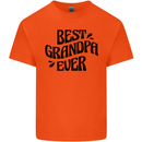 Grandparents Day Best Grandpa Ever Mens Cotton T-Shirt Tee Top Orange