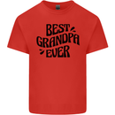 Grandparents Day Best Grandpa Ever Mens Cotton T-Shirt Tee Top Red