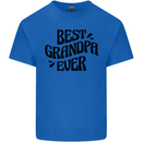 Grandparents Day Best Grandpa Ever Mens Cotton T-Shirt Tee Top Royal Blue