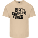 Grandparents Day Best Grandpa Ever Mens Cotton T-Shirt Tee Top Sand