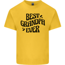 Grandparents Day Best Grandpa Ever Mens Cotton T-Shirt Tee Top Yellow