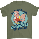 Grandpas are Cooler Grandparents Day Mens T-Shirt 100% Cotton Military Green