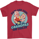 Grandpas are Cooler Grandparents Day Mens T-Shirt 100% Cotton Red